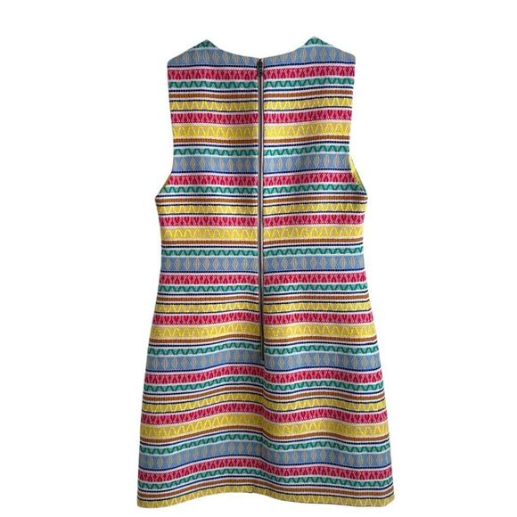 Alice + Olivia Coley Embroidered Sleeveless A-Line Sheath Dress - Picture 5 of 8